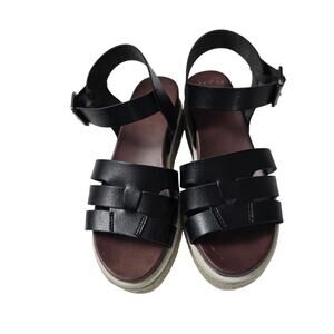 MIA Womens Karlotta Platform Sandel Causal Midi Heel 2-3' Black Buckle 6 Y2K 90s